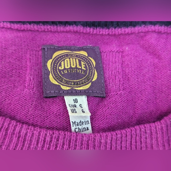 Joules Dog Lamb wool Angora Cashmere Jumper Pink Size 10 Monty Corgi Design - Picture 5 of 6